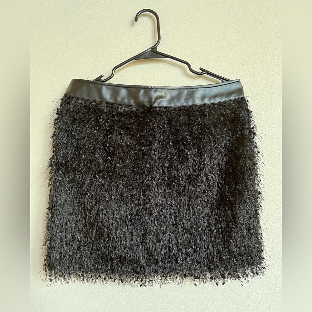 Black pleather party skirt